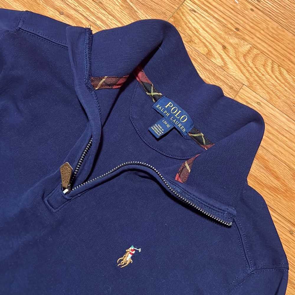 Ralph Lauren, navy blue, 1/4 zip, PULLOVER